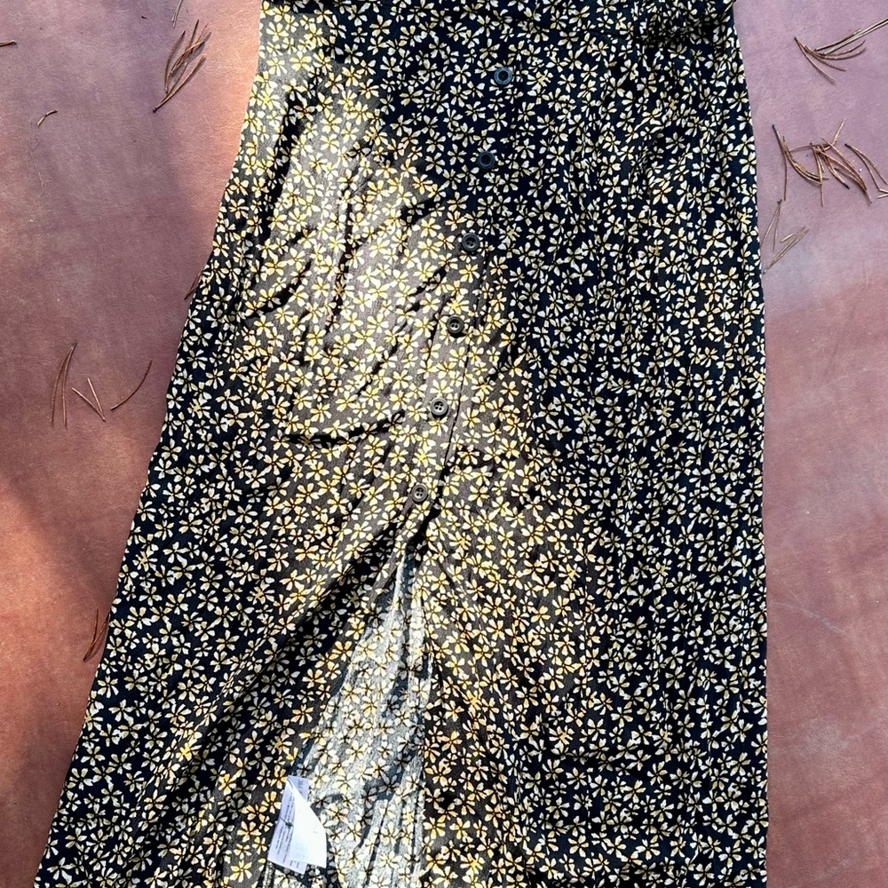 Yerse Floral Midi Skirt | Viscose | Effortless Boho Style | Size M